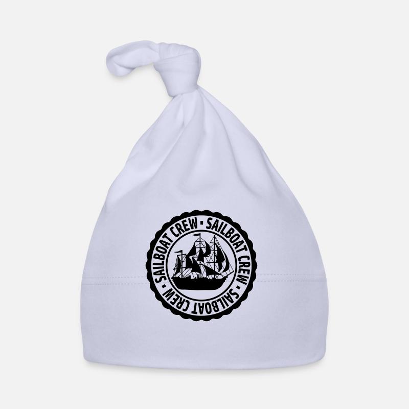 Sailboat Crew stamp Organic Baby Cap