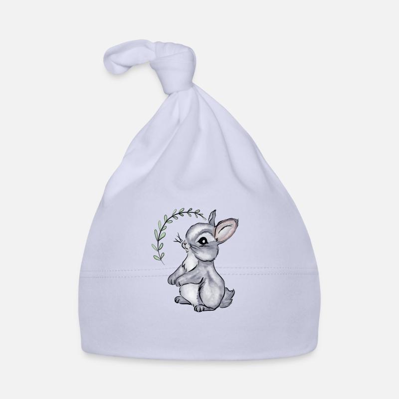Bébé lapin Illustration aquarelle Bonnet bio Bébé