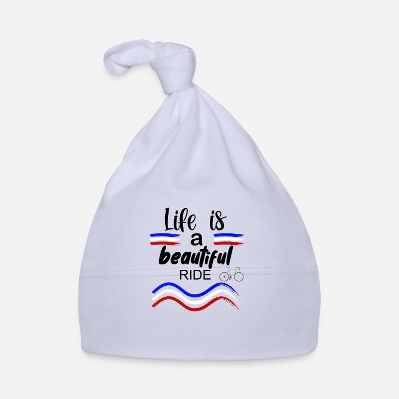 life is a beautiful ride vélo - Bonnet bio Bébé - ciel