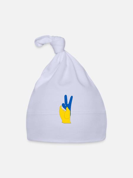 Ukraine - Organic Baby Cap - sky - Front
