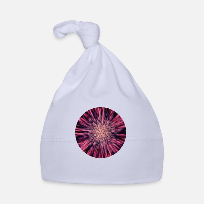 Red Burgundy Tie Dye Floral Pattern Organic Baby Cap