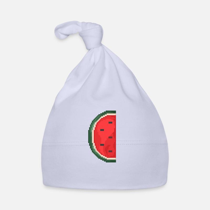 Pixel Art Melonen Muster Variante 2 Baby Bio-Mütze
