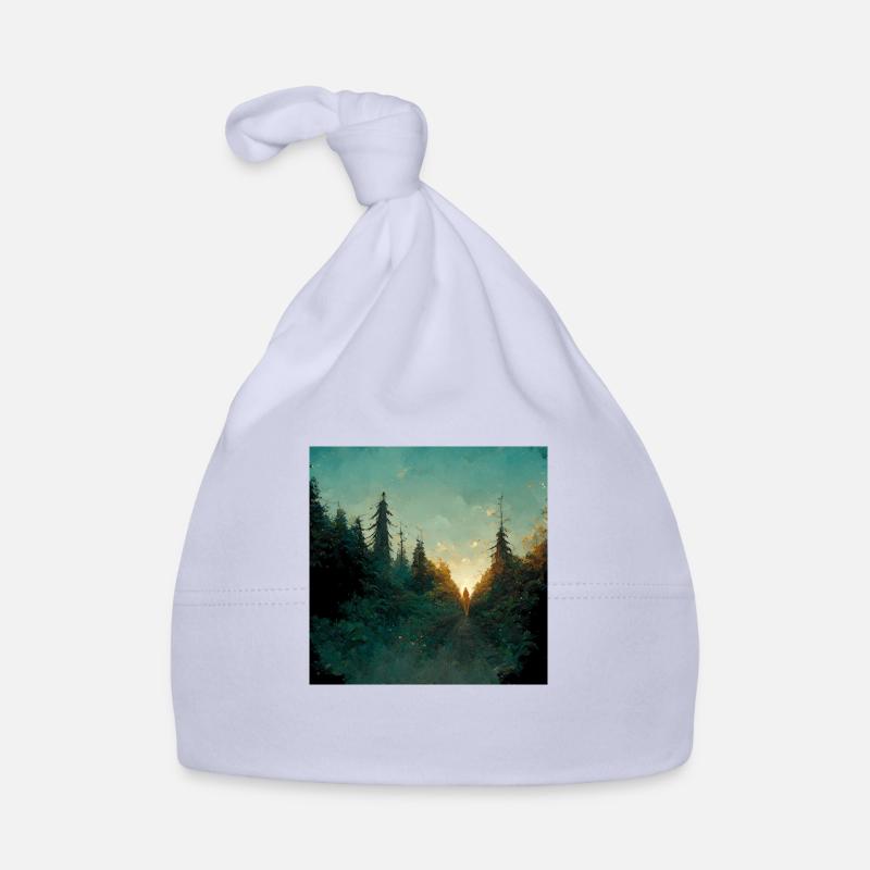Sunset in the forest Organic Baby Cap