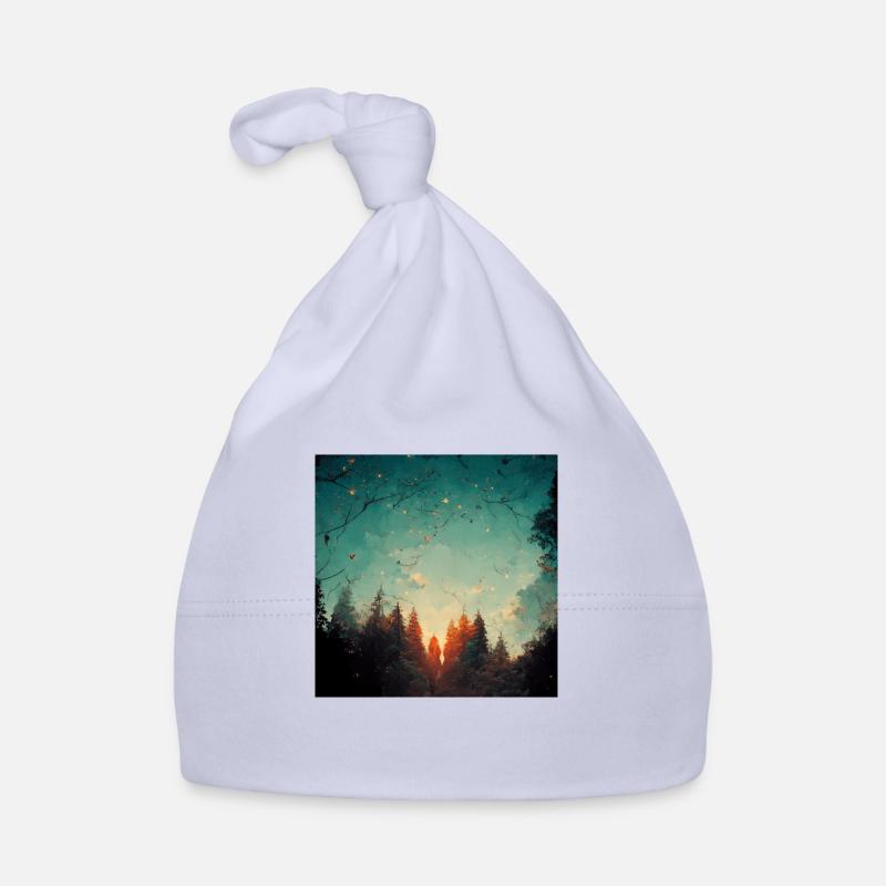 Sunset in the forest Organic Baby Cap