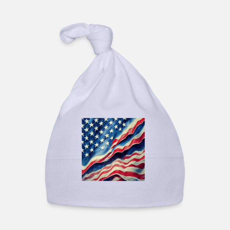 Logo du drapeau américain Bonnet bio Bébé