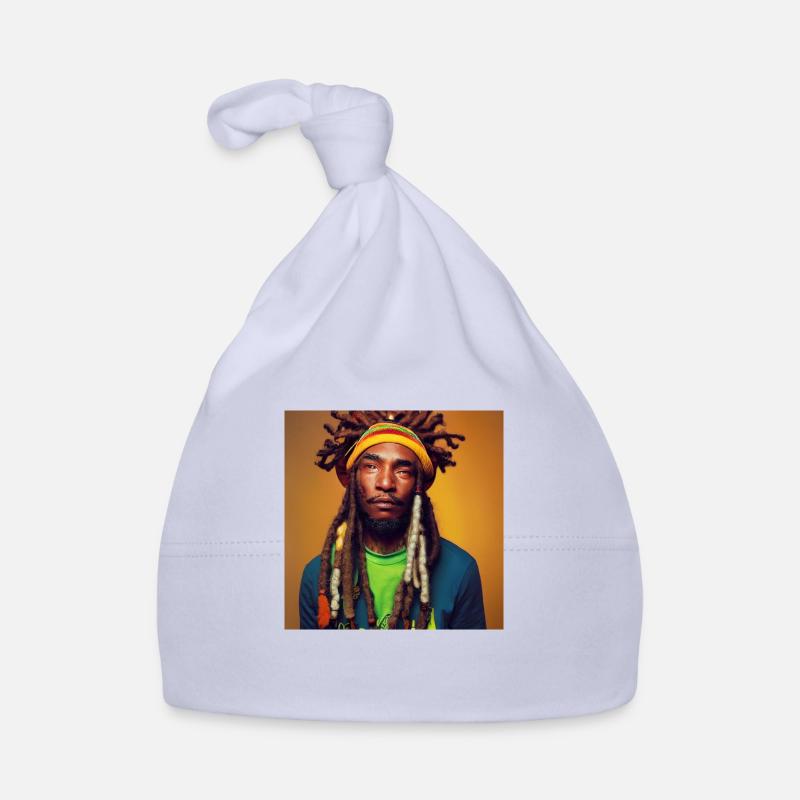 Rastafarian Portrait Organic Baby Cap
