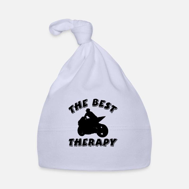 Motorcycle - Organic Baby Cap - sky
