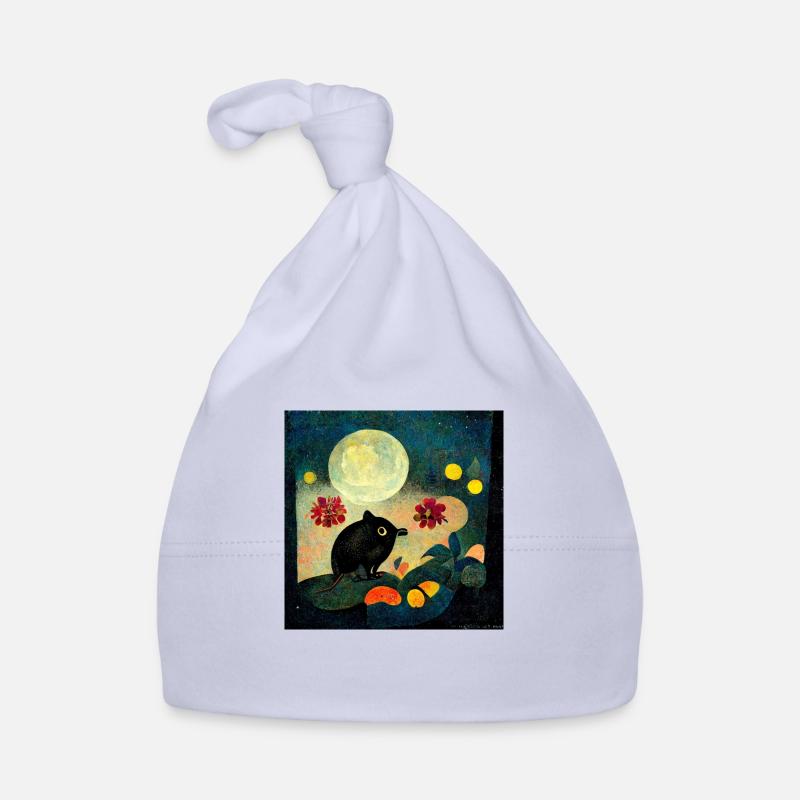 Mole in the forest by moonlight - Organic Baby Cap - sky