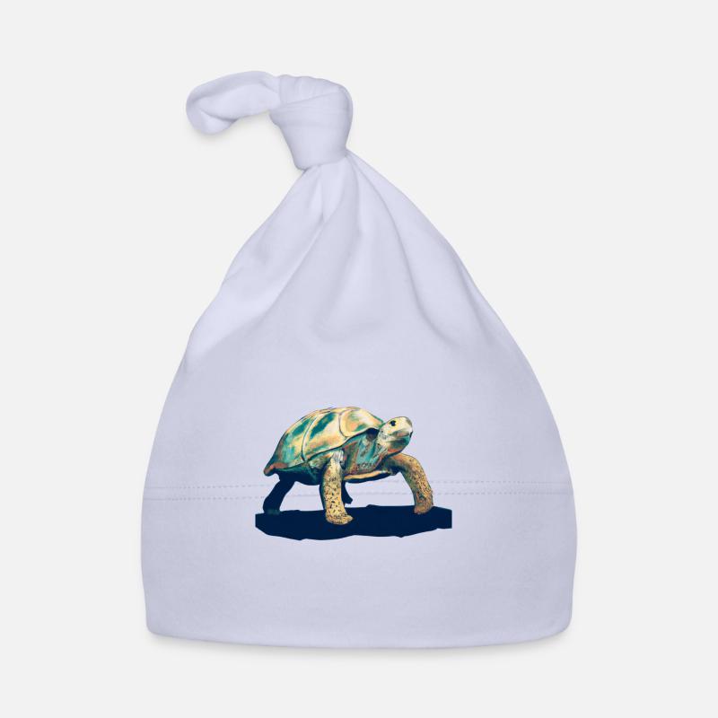 Turtle Illustration Organic Baby Cap