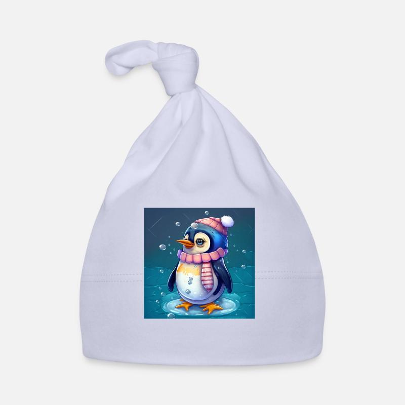 Pingouin de Noël mignon Bonnet bio Bébé