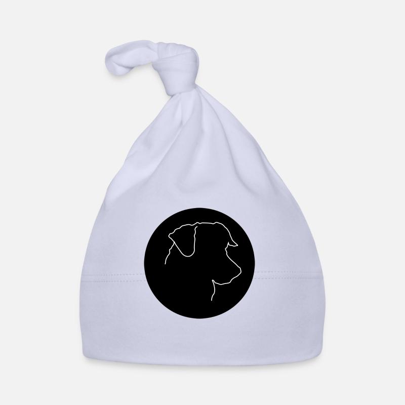 Jack Russell black circle Organic Baby Cap