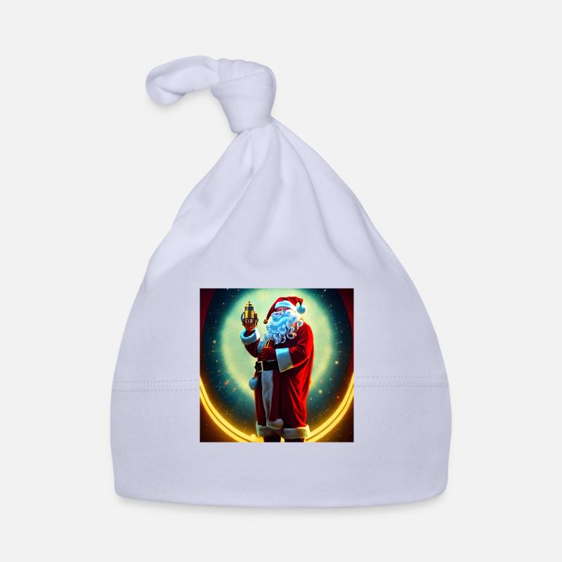 Père Noël Père Noël Noël - Bonnet bio Bébé - ciel