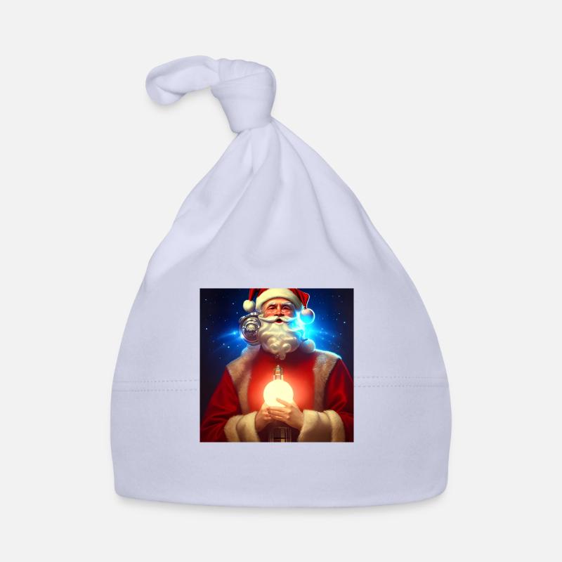 Père Noël Père Noël Noël - Bonnet bio Bébé - ciel
