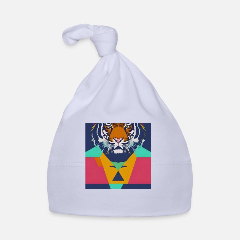 Tigre - Bonnet bio Bébé - ciel