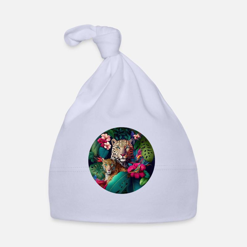 Fleurs de la jungle léopard Bonnet bio Bébé