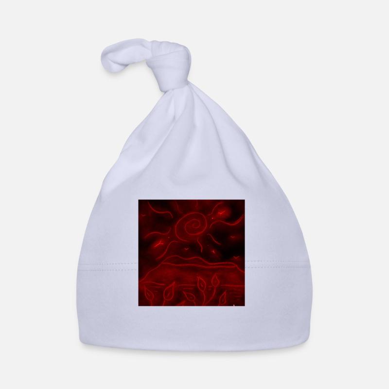 RED NIGHT LANDSCAPE Organic Baby Cap