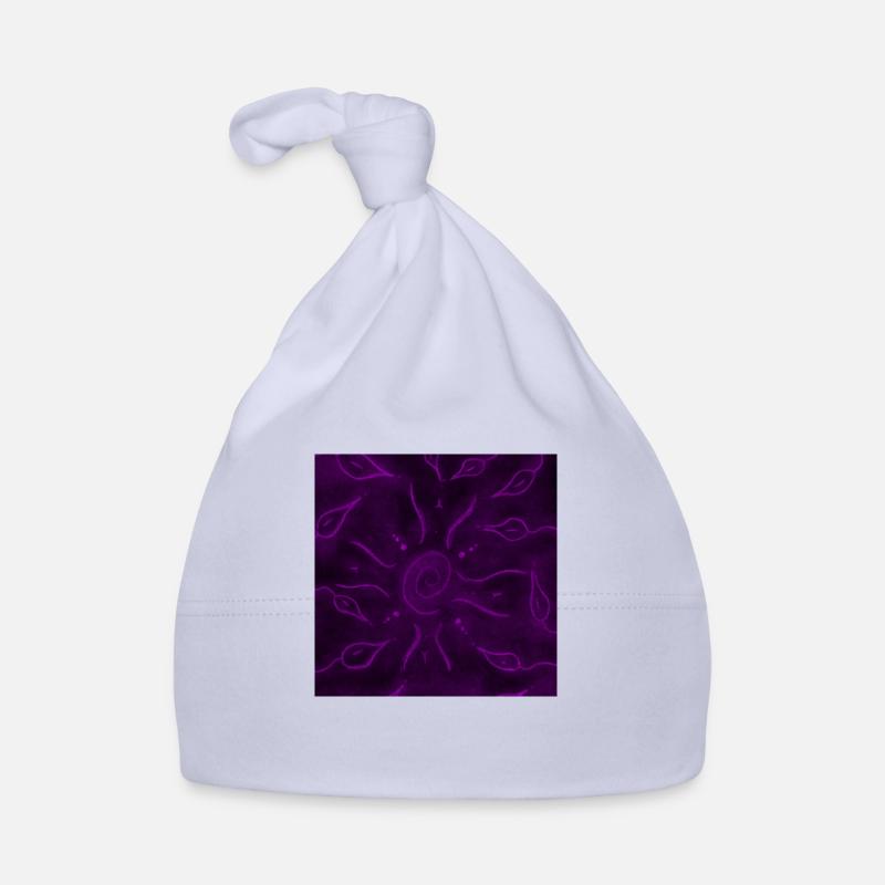 SOLEIL ET FLEURS VIOLETTES Bonnet bio Bébé