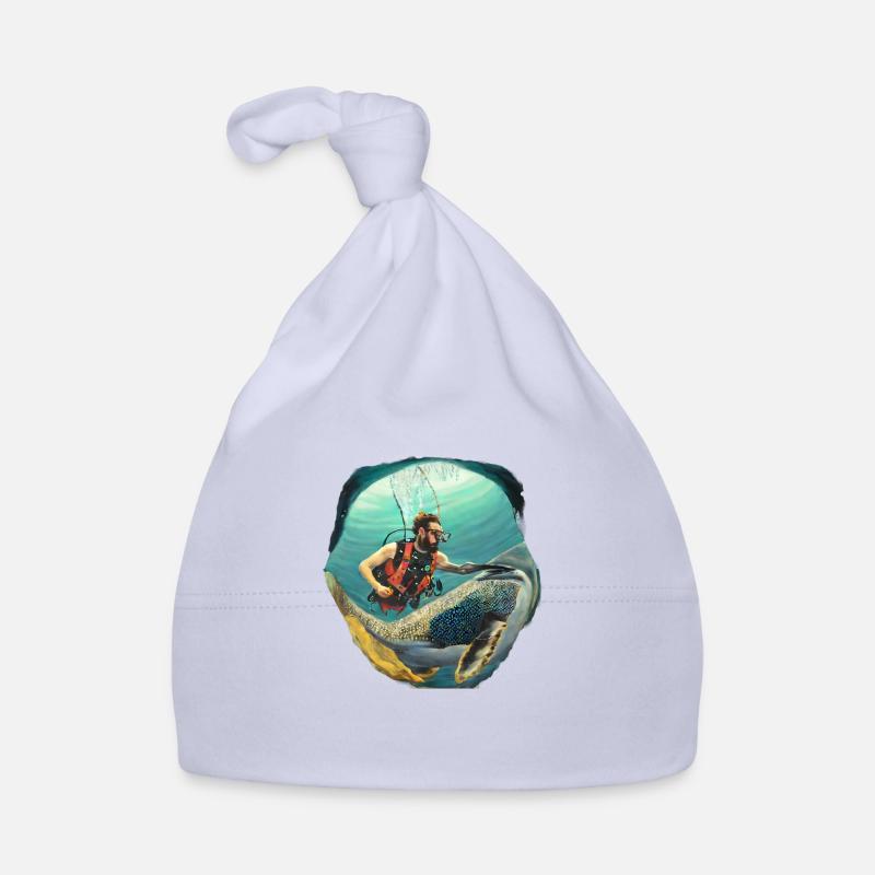 Amour des profondeurs de mer - Bonnet bio Bébé - ciel