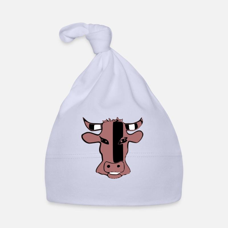 Stilisierter Kuhkopf Baby Bio-Mütze
