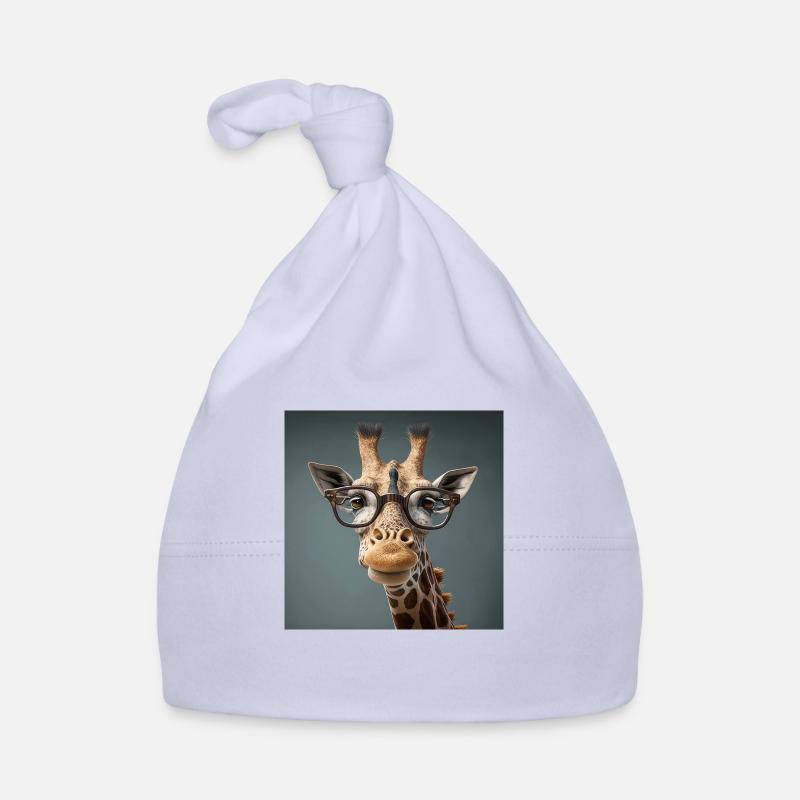 Giraffe Glasses Funny Organic Baby Cap