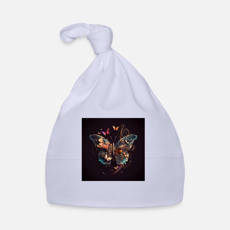 Butterfly, notes and mechanisms Organic Baby Cap