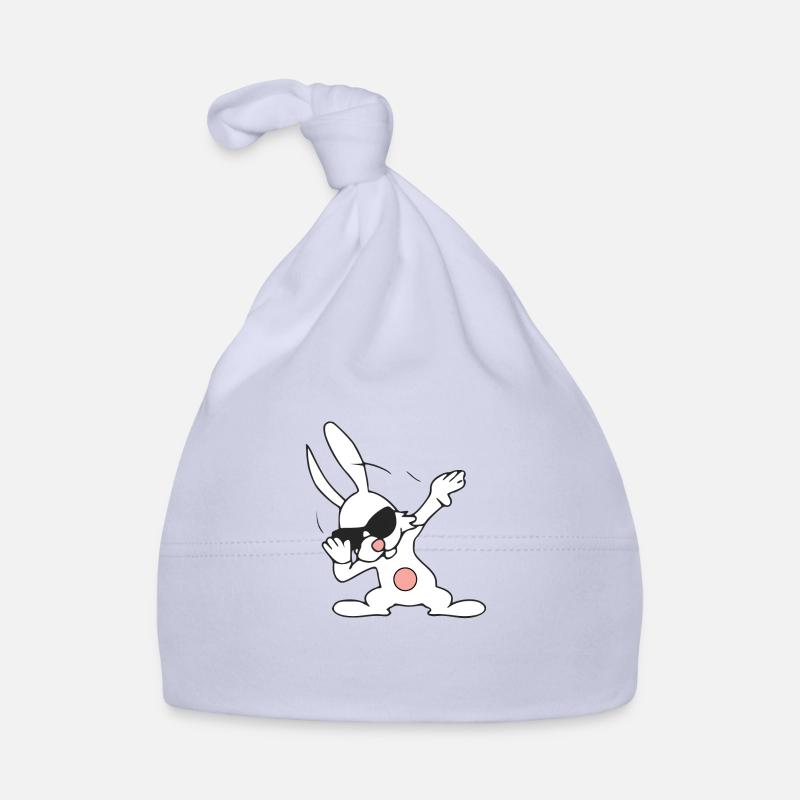 Cilo le lapin qui dab - Bonnet bio Bébé - ciel