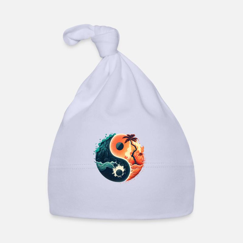 Ying Yang - Water vs Stone in fire Baby Bio-Mütze