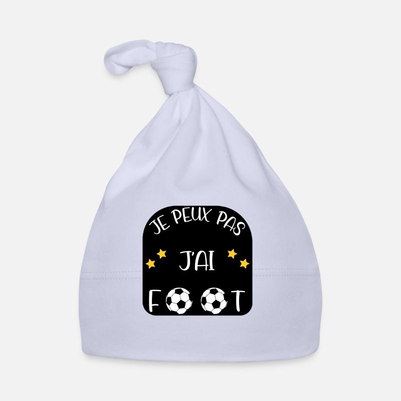 J'peux pas, j'ai foot ! - Bonnet bio Bébé - ciel