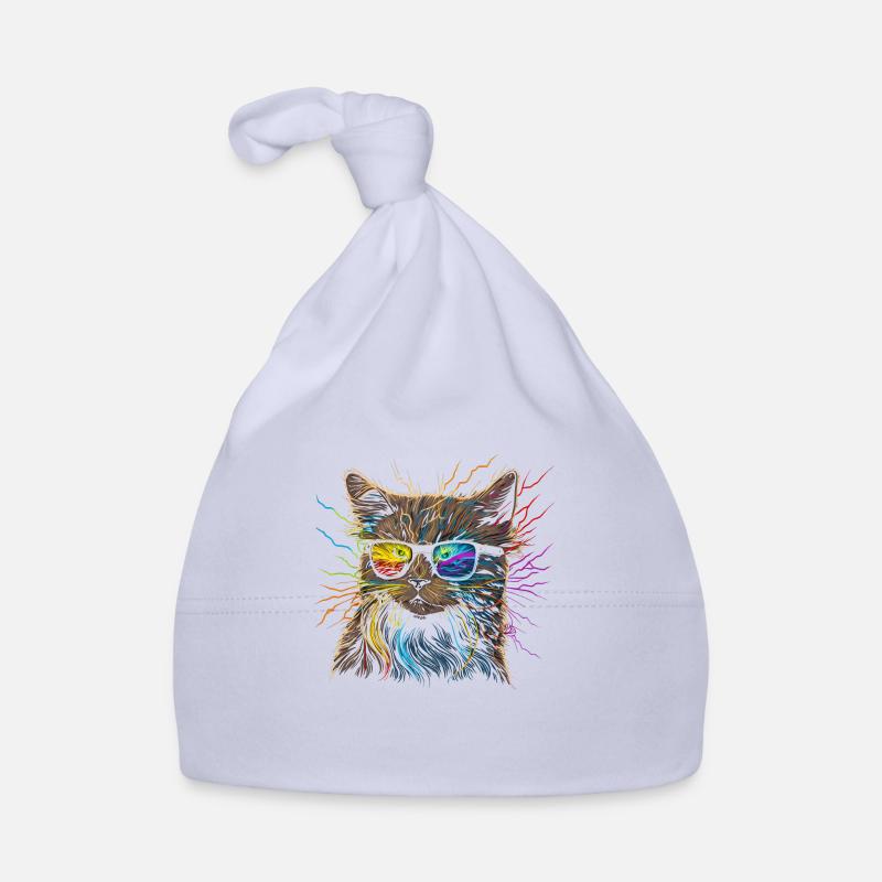Watercolor Cat Katze Deko Kunst Baby Bio-Mütze