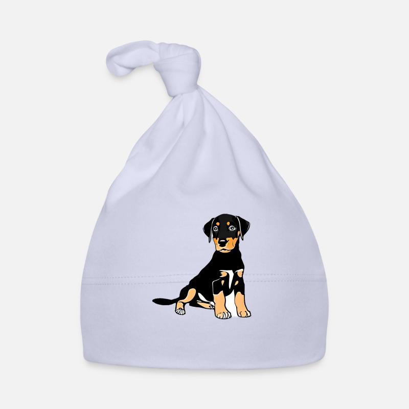 Doberman chiot chien Doberman Doberman dresseur de doberman - Bonnet bio Bébé - ciel