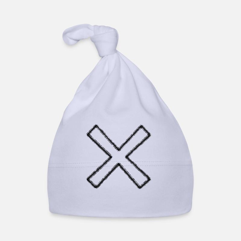 Black cross Baby Bio-Mütze