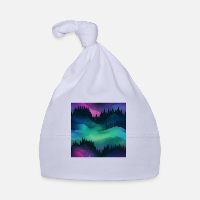 Celestial Lights: Northern Lights Collection Organic Baby Cap
