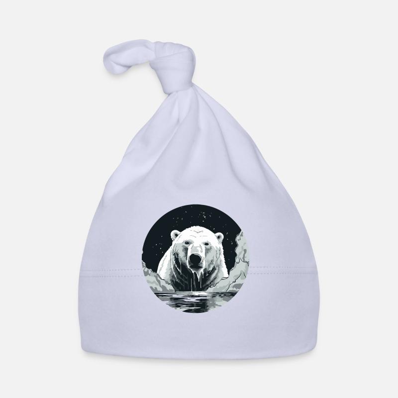 Ours blanc Bonnet bio Bébé