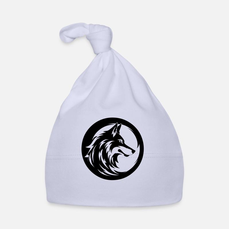 Loup - Bonnet bio Bébé - ciel