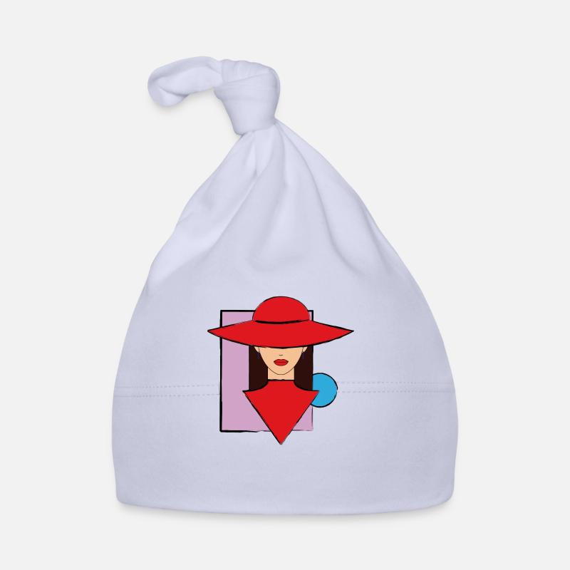 Frau mit Hut Baby Bio-Mütze