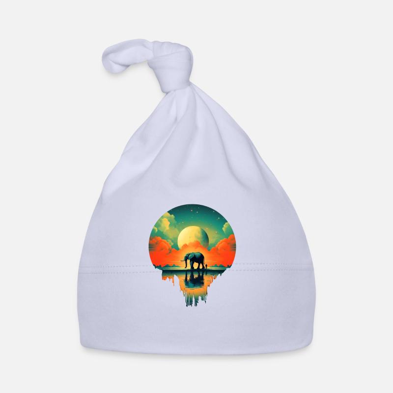 Elephant roaming Organic Baby Cap