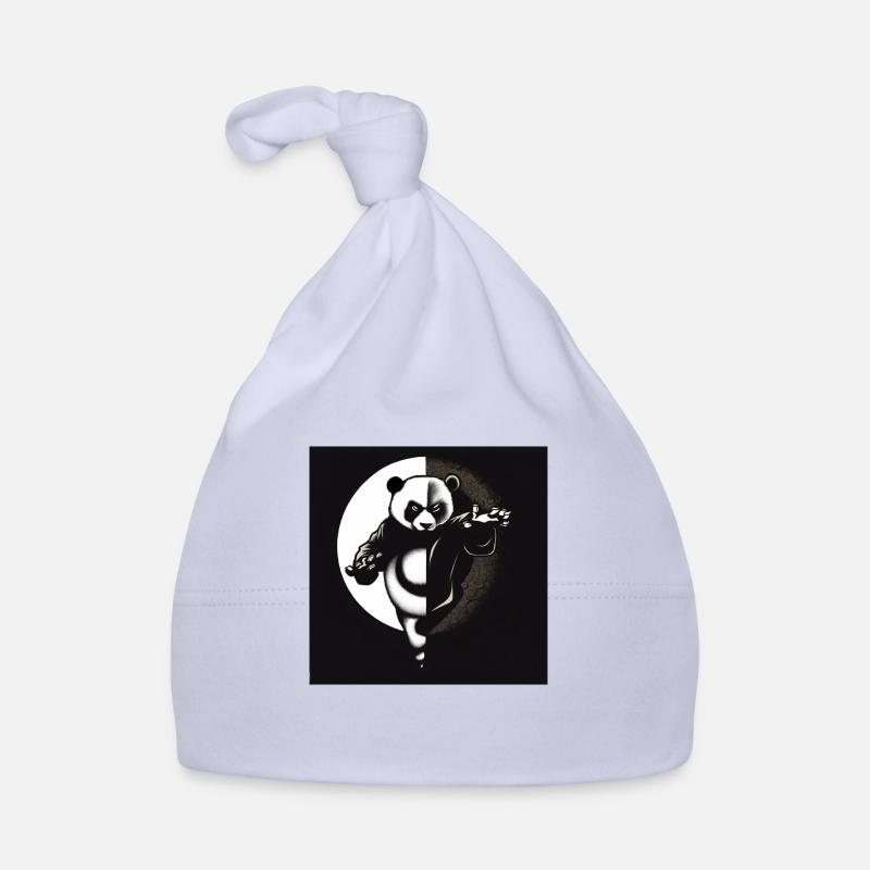 Kung Fu Ying Yang Panda - Bonnet bio Bébé - ciel