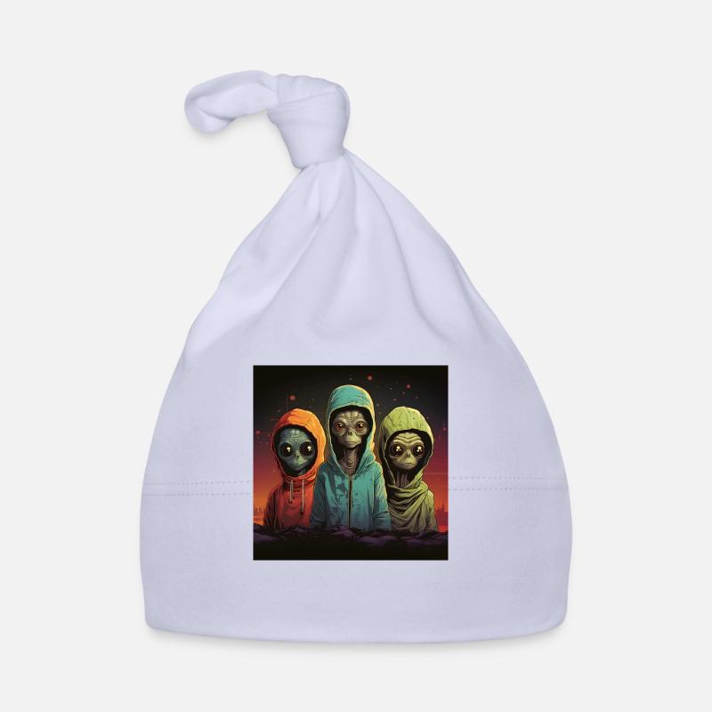 Außerirdische Kapuzenpullover Baby Bio-Mütze