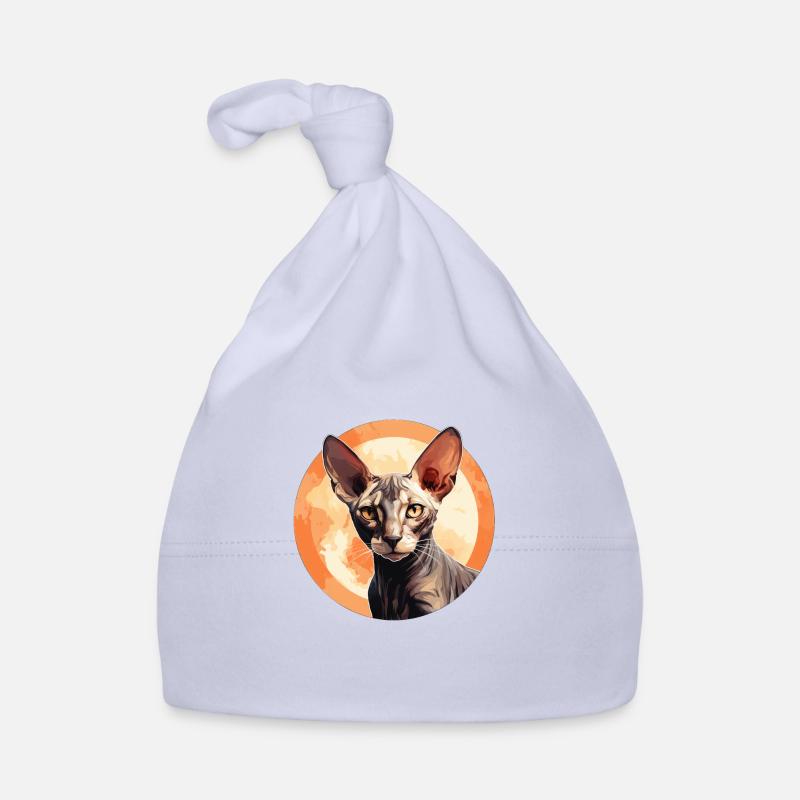 Cornish Rex Katze - Baby Bio-Mütze - Sky