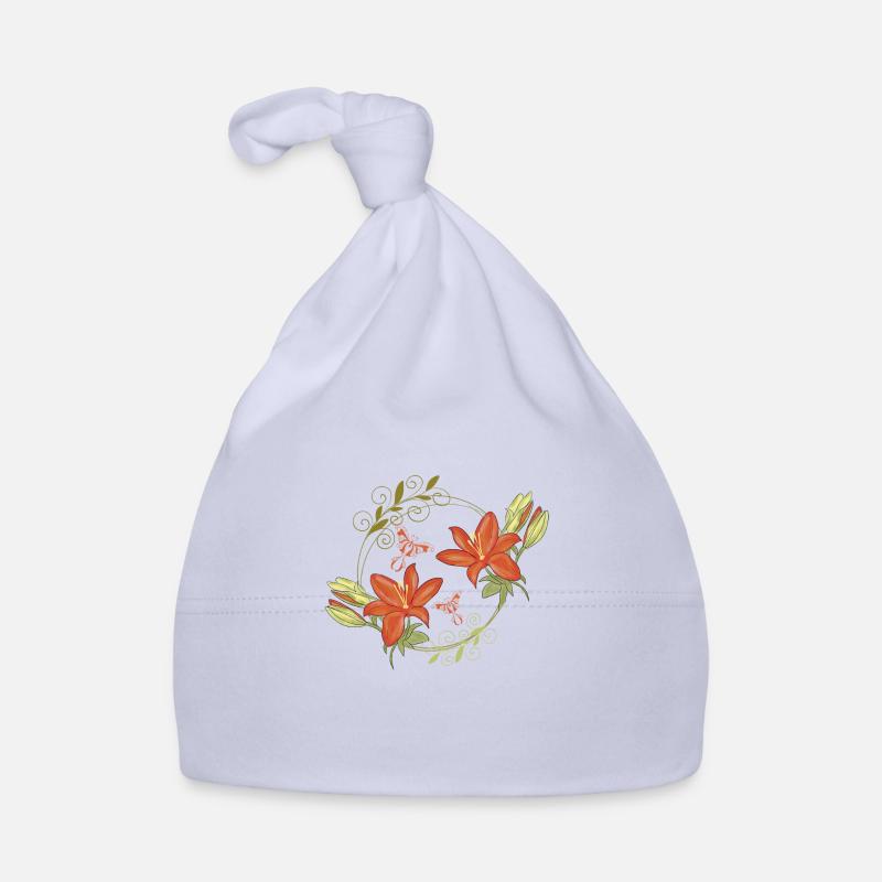 Fleurs de lys Bonnet bio Bébé