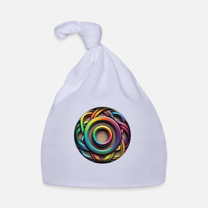Regenbogen Farben Elemente Knoten - Baby Bio-Mütze - Sky