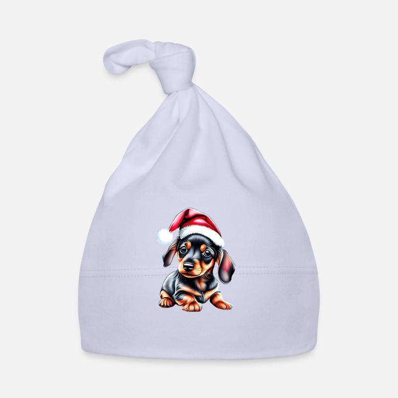 Teckel chiot Noël Teckel chien de Noël Bonnet bio Bébé