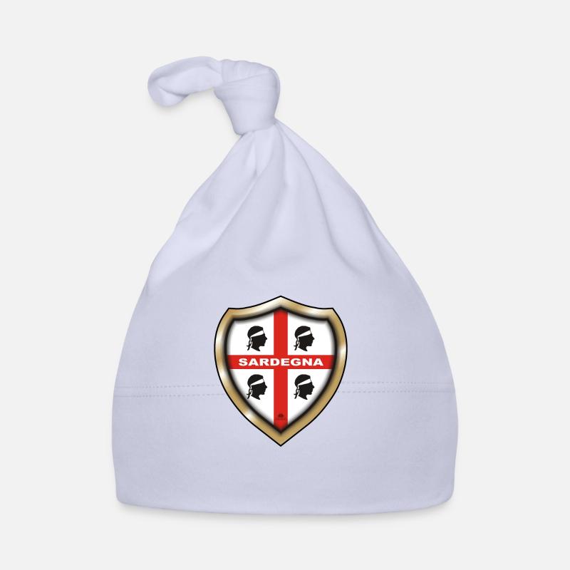 Écusson Sardaigne 4 landes - Bonnet bio Bébé - ciel