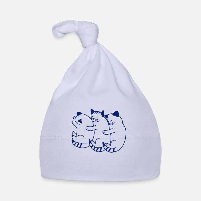 Three Blue Kittens Organic Baby Cap