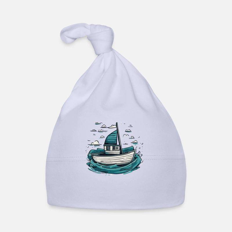 Fischerboot auf hoher See Baby Bio-Mütze