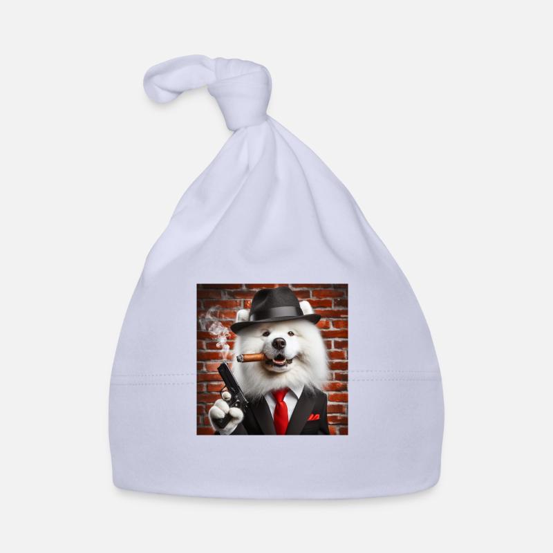 Samojed Mafia - Baby Bio-Mütze - Sky
