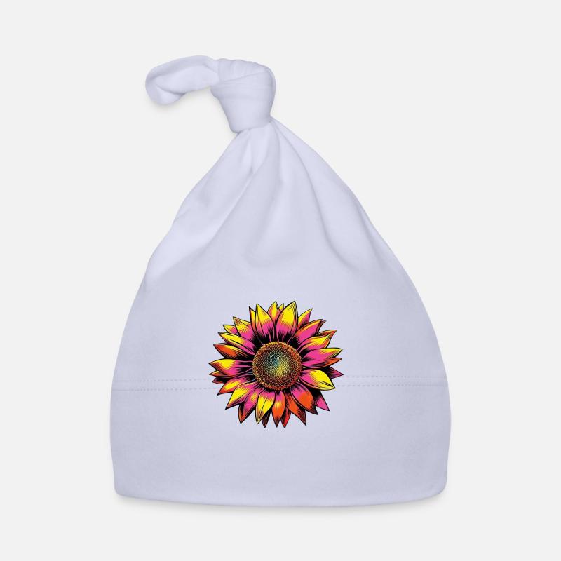Sonnenblume Pop Art Baby Bio-Mütze