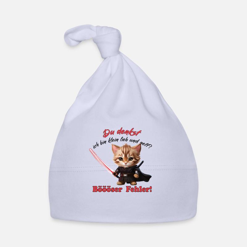 Evil Mistake Funny Saying Cat Organic Baby Cap