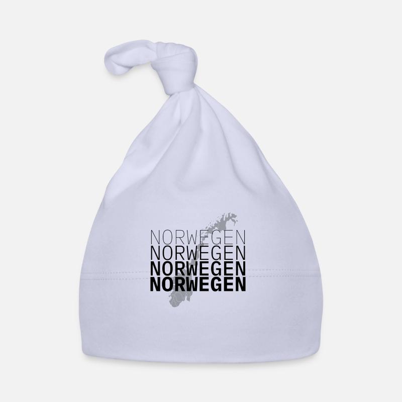 Norway four lettering with map Organic Baby Cap