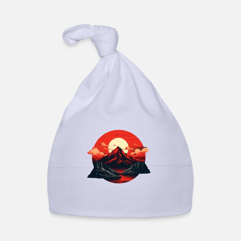 Lueur de la montagne - Bonnet bio Bébé - ciel